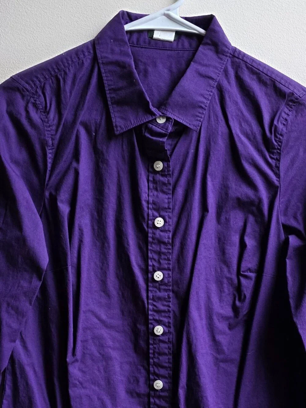 J. Crew Deep Purple Button Down Shirt Size Small